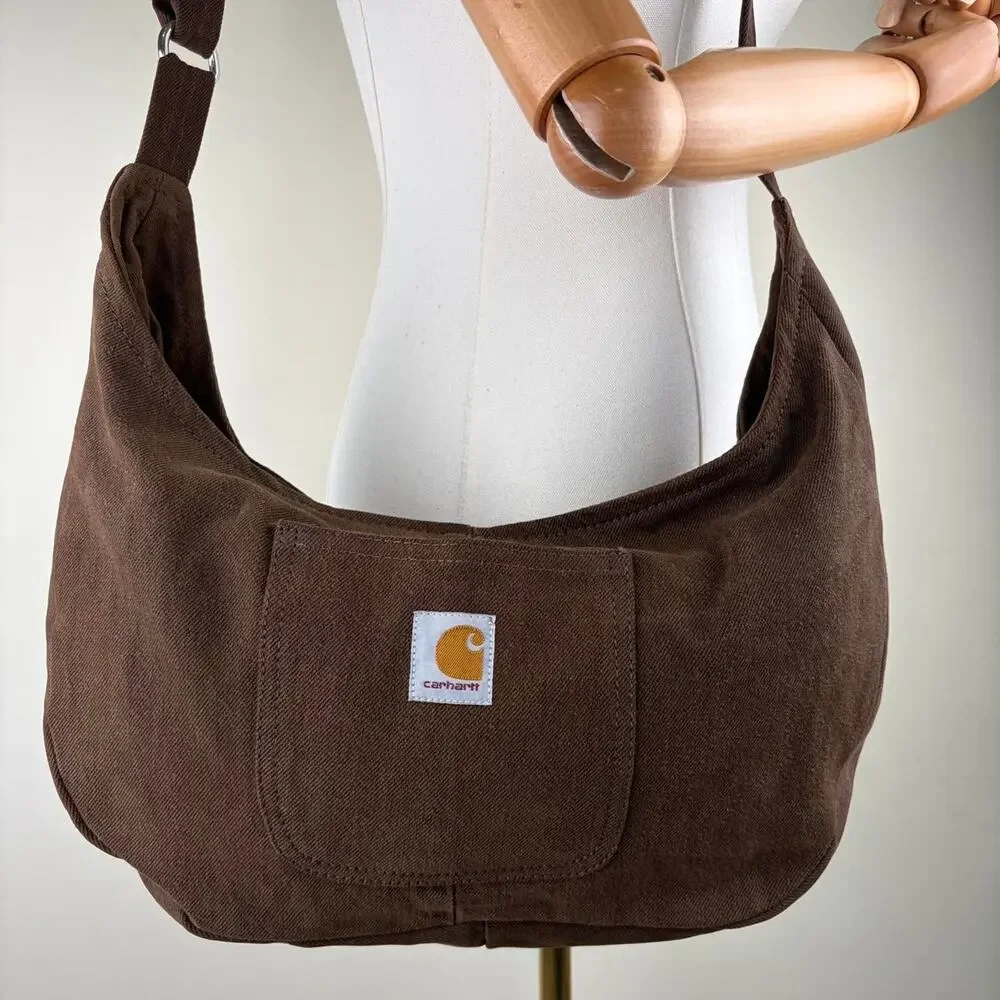 Custom upcycled carhartt sling bag
